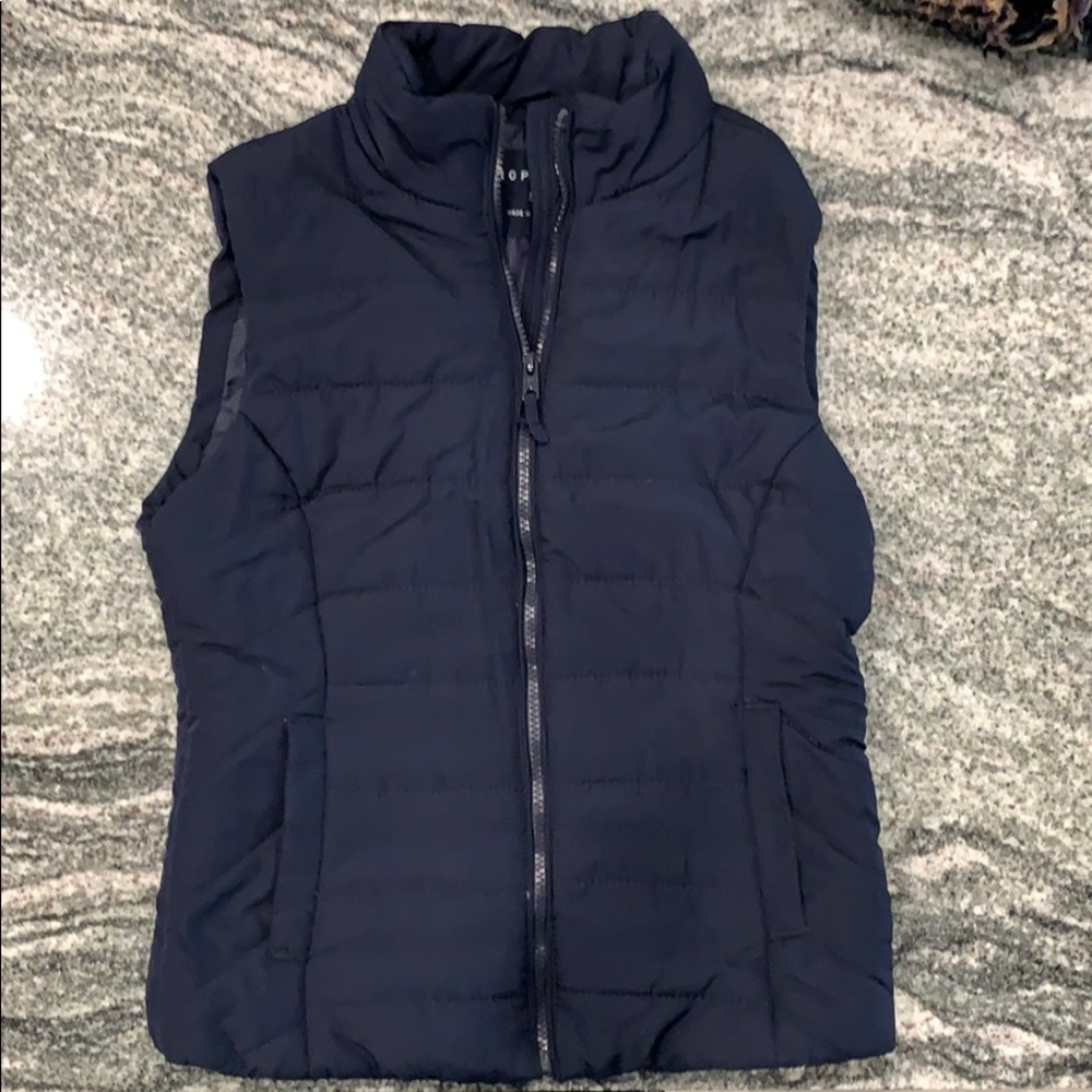 Blue puffy vest